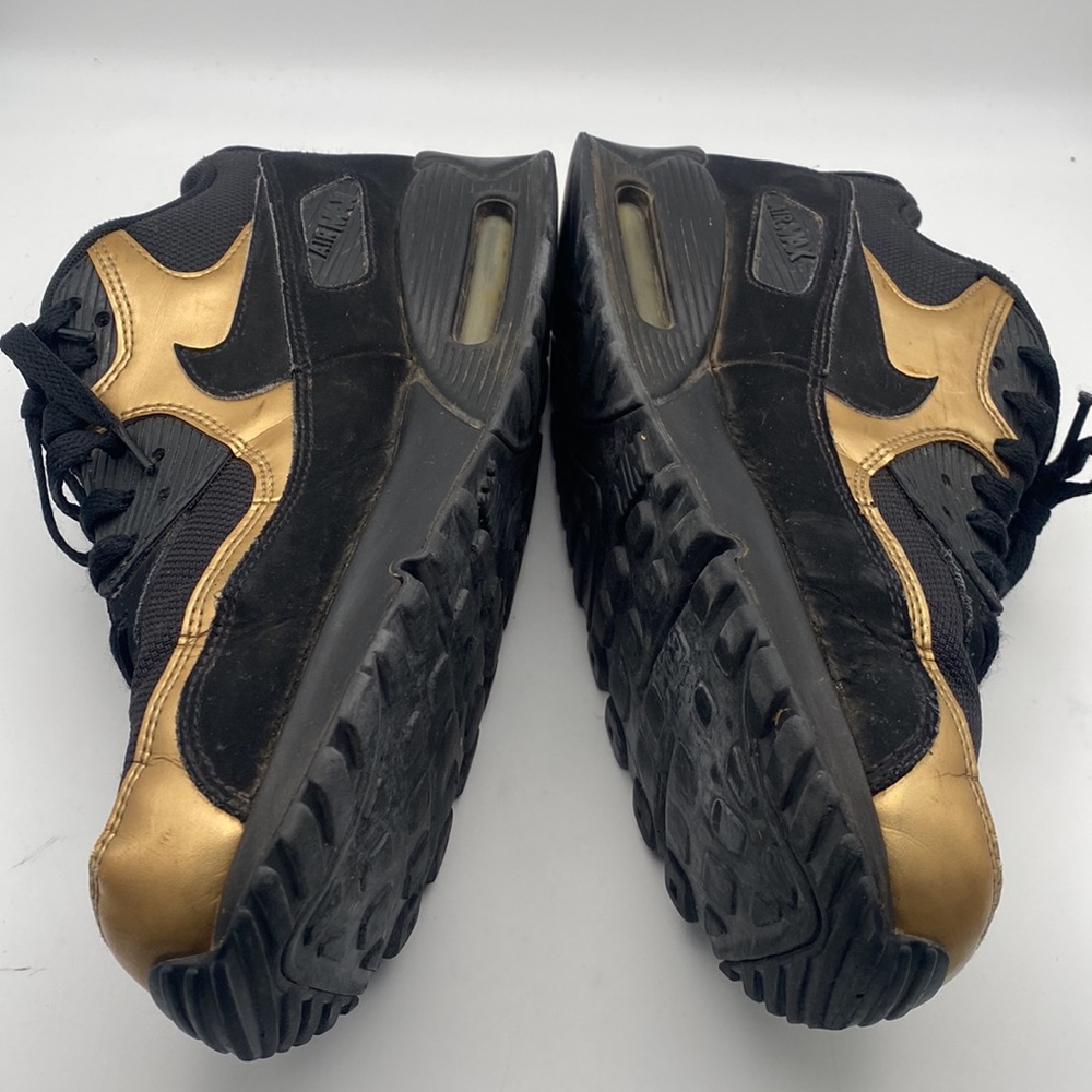 Nike Air Max 90 Essential 'Black Gold’ Men’s Sneakers Size 10 - Picture 5 of 7